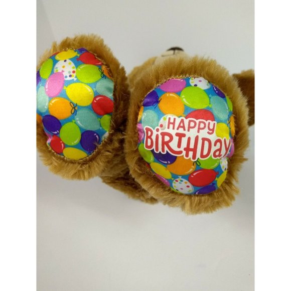 Brown Happy Birthday Build A Bear 16" Colored B-Day Balloons Soft Animal Plush - Picture 2 of 7